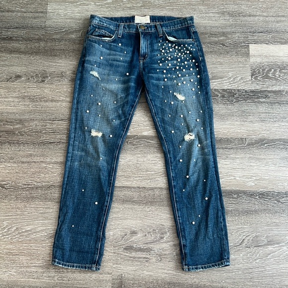 Current/Elliott Medium Wash Pearl Denim Jeans 26 - Picture 1 of 13